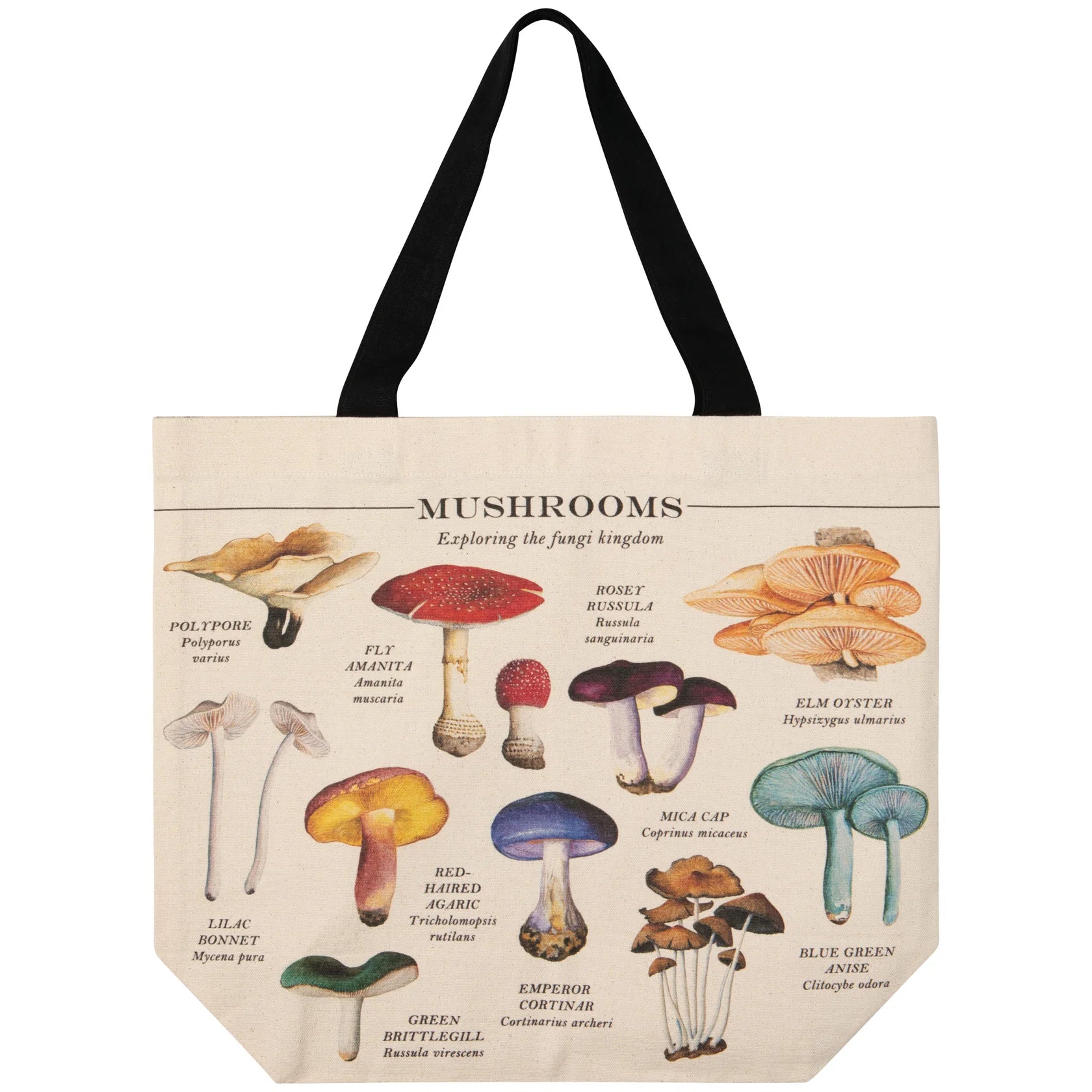 Tote Bag - Fine Print Mushrooms