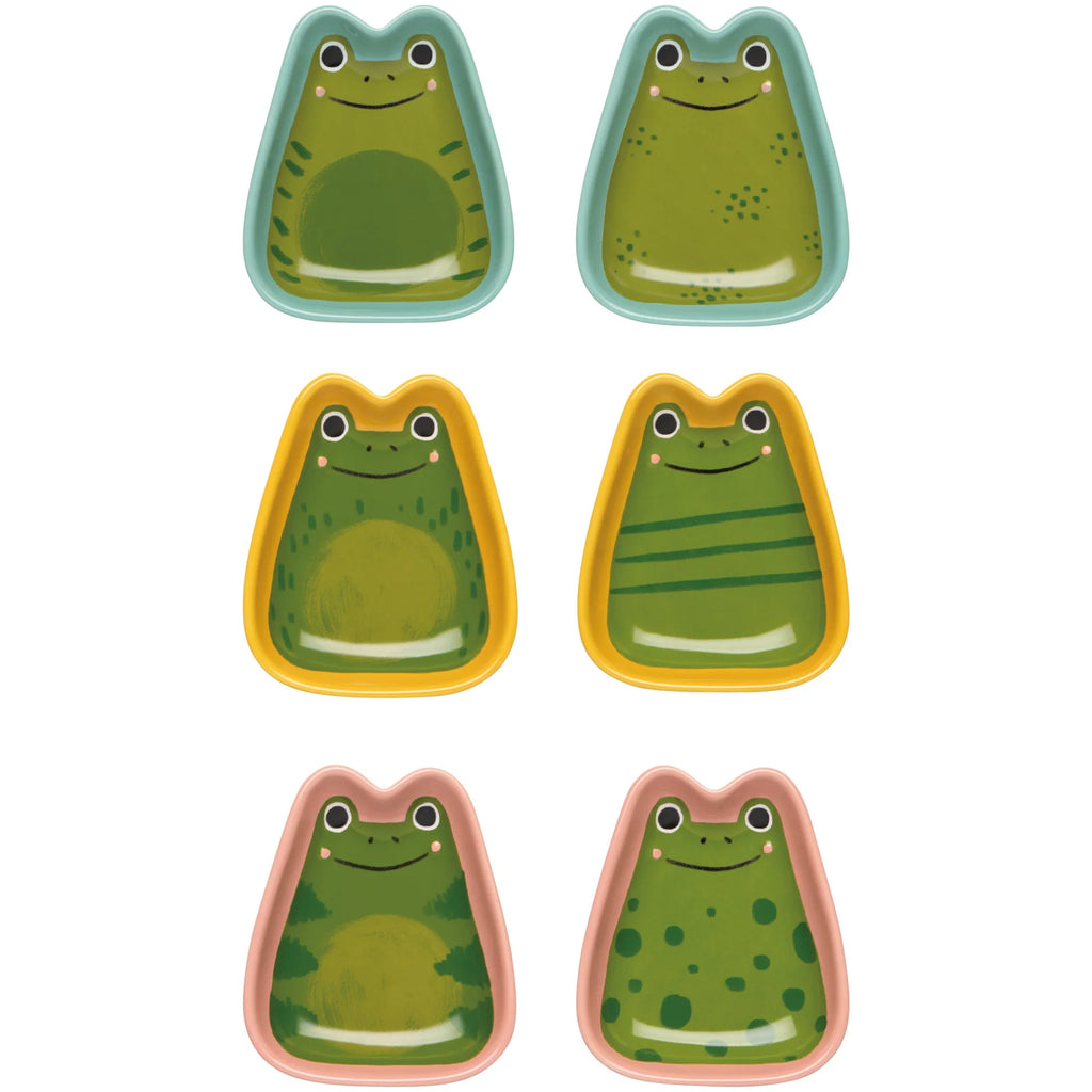 Ribbit Frog Pinch Bowls Set of 6 Assorted
