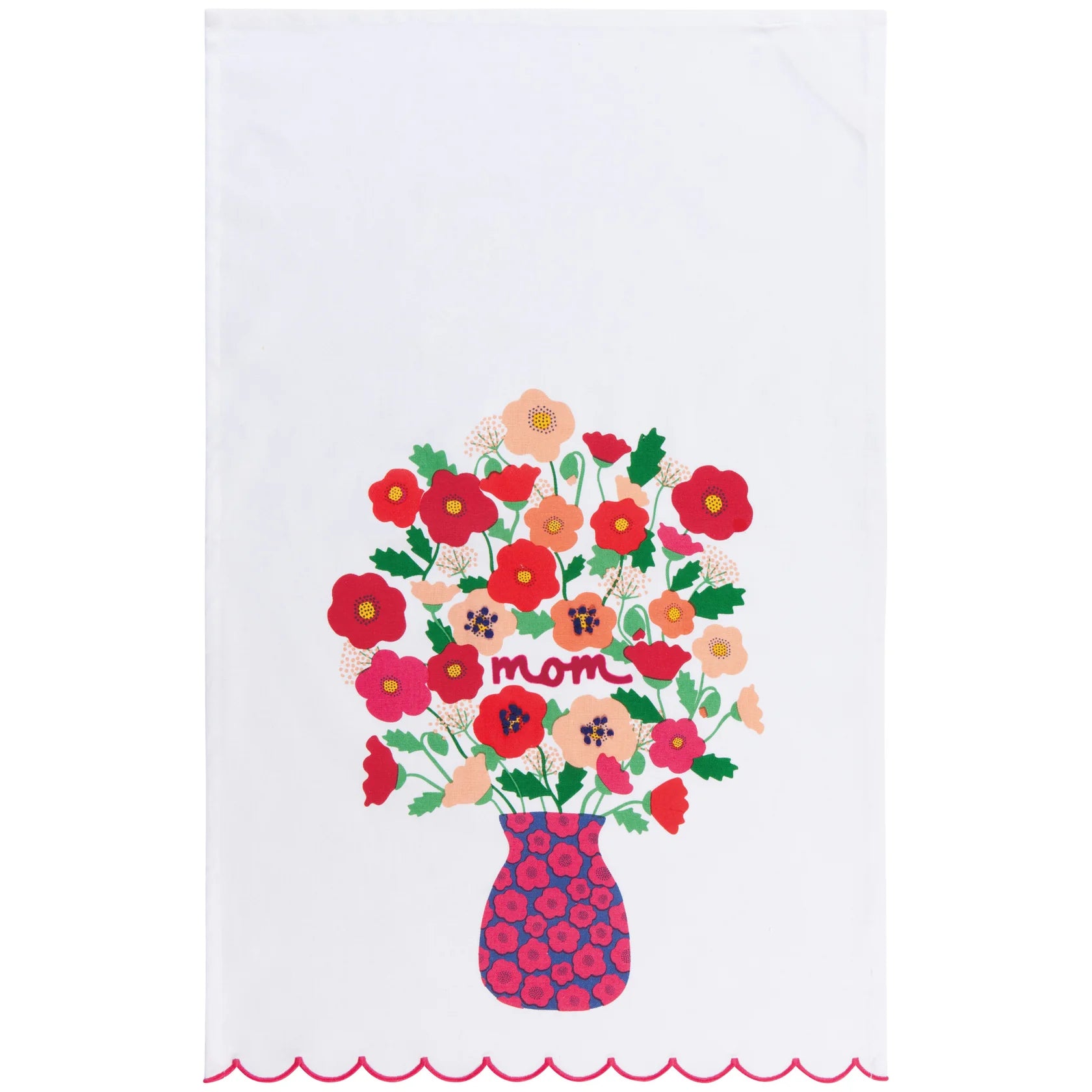 Mom Poppy Bouquet Dishtowel