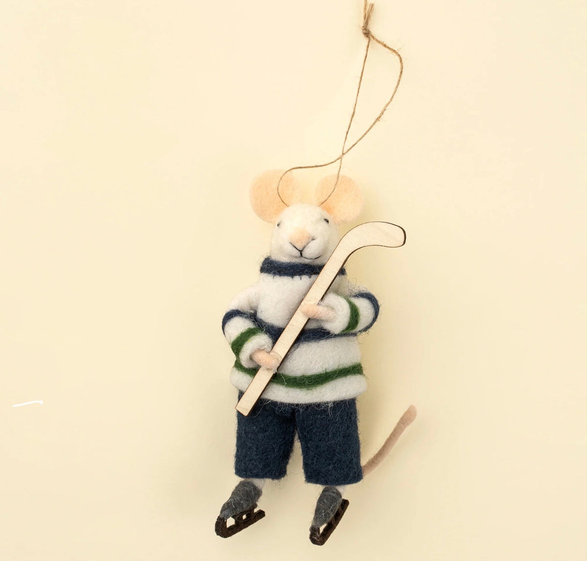 FELT MOUSE ORNAMENT - HOCKEY HAL