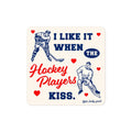 Hockey Players Kiss Sticker - Hockey Romance Sticker