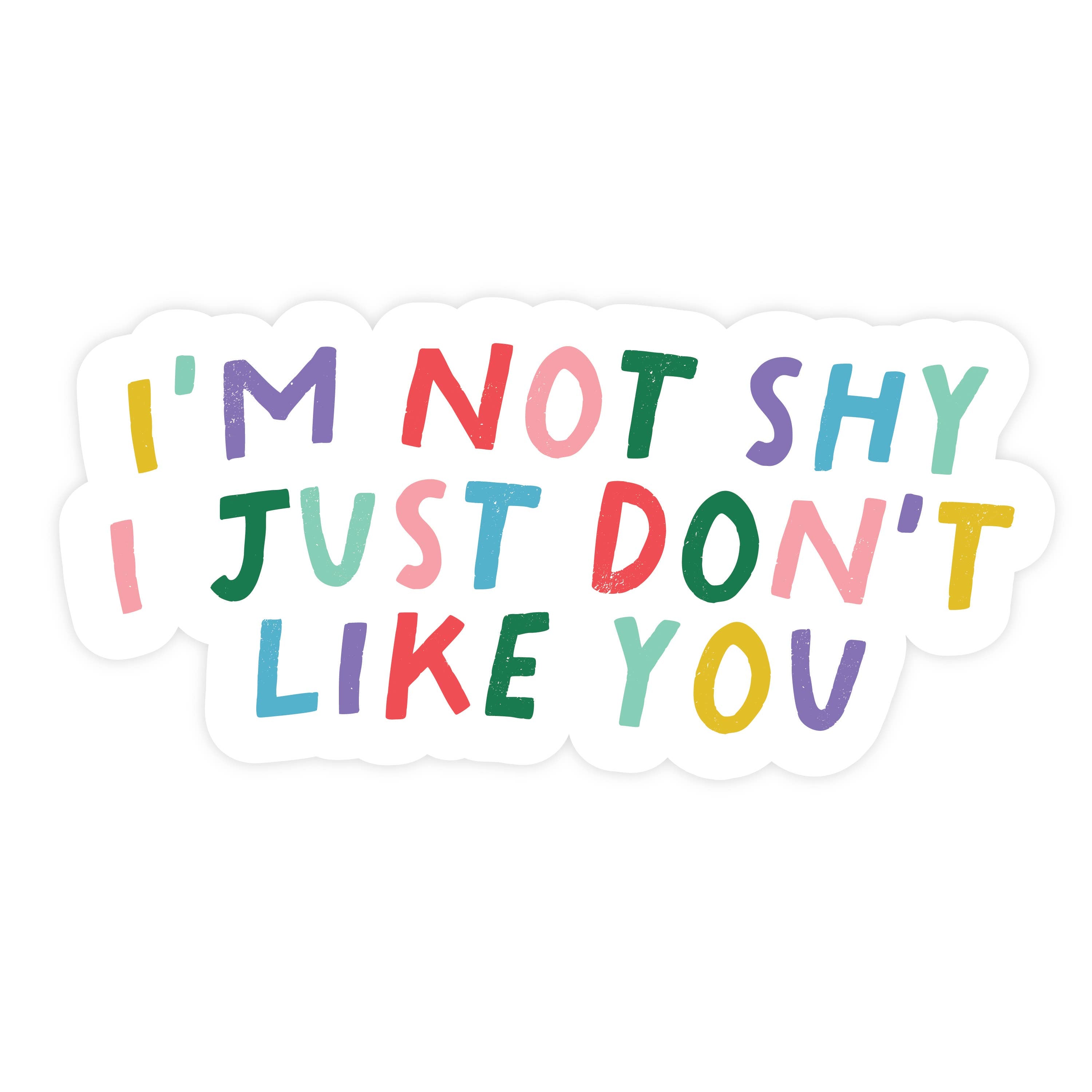 I'm Not Shy I Just Don't Like You  STICKER