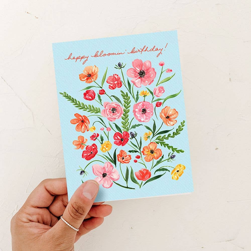 Happy Bloomin' Birthday Card | Flower Birthday Card: White