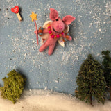 Handmade Felt Penelope Porker Fairy Christmas Decoration