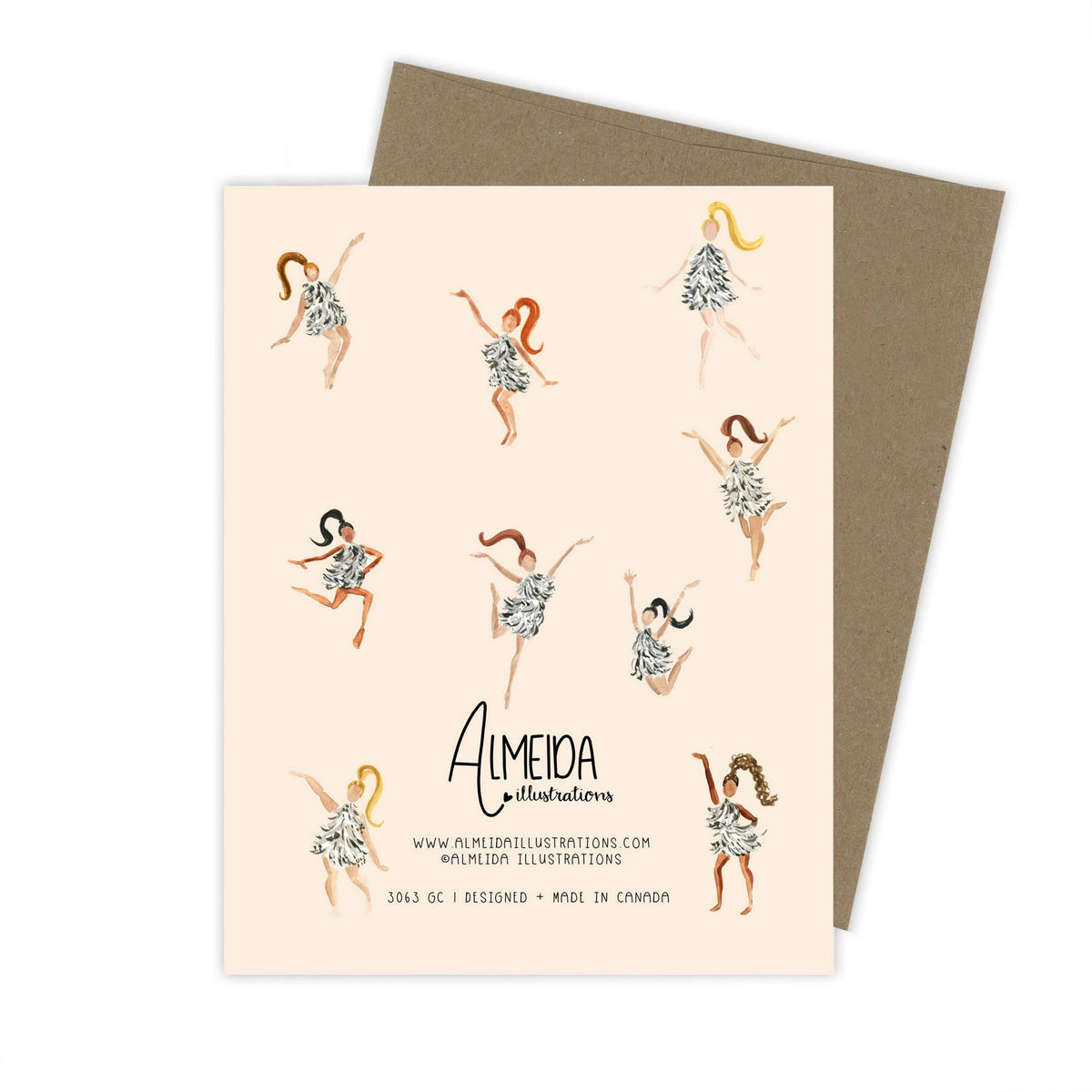 Birthday Disco Girls Card: White