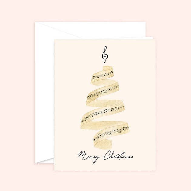 Musical Tree Merry Christmas Card