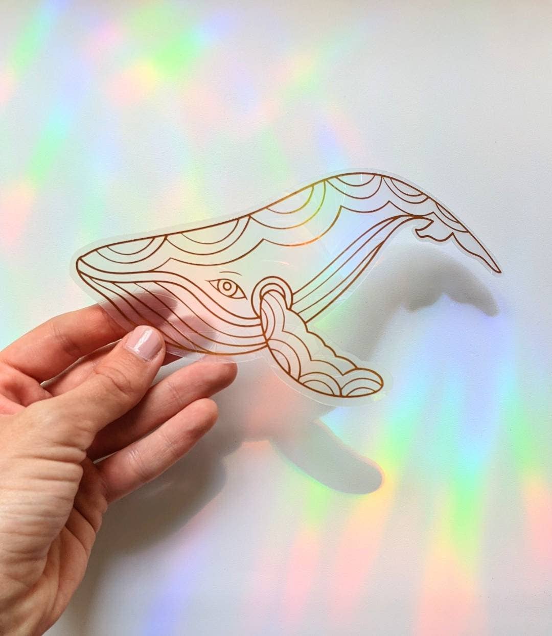 Whale Suncatcher Sticker | Window Cling | Coastal Decor