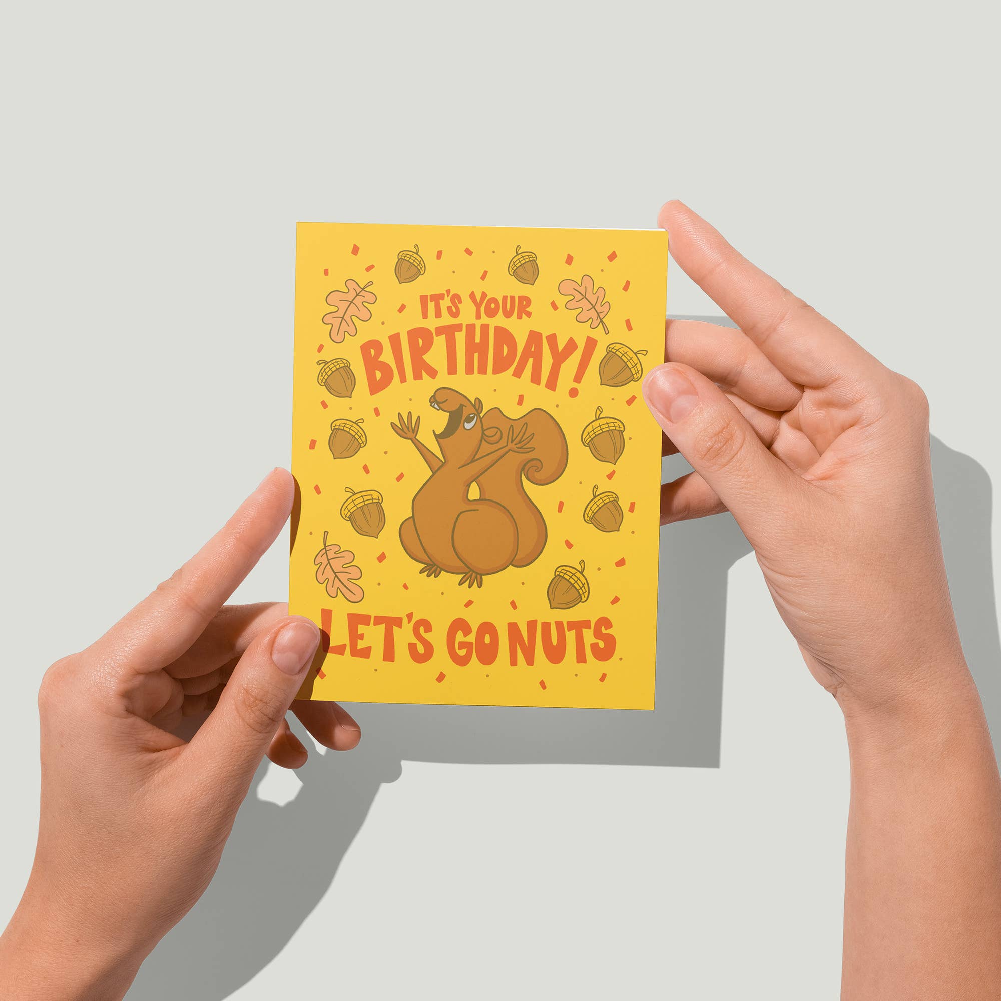 Birthday Squirrel Card: Please package WITH protective sleeves