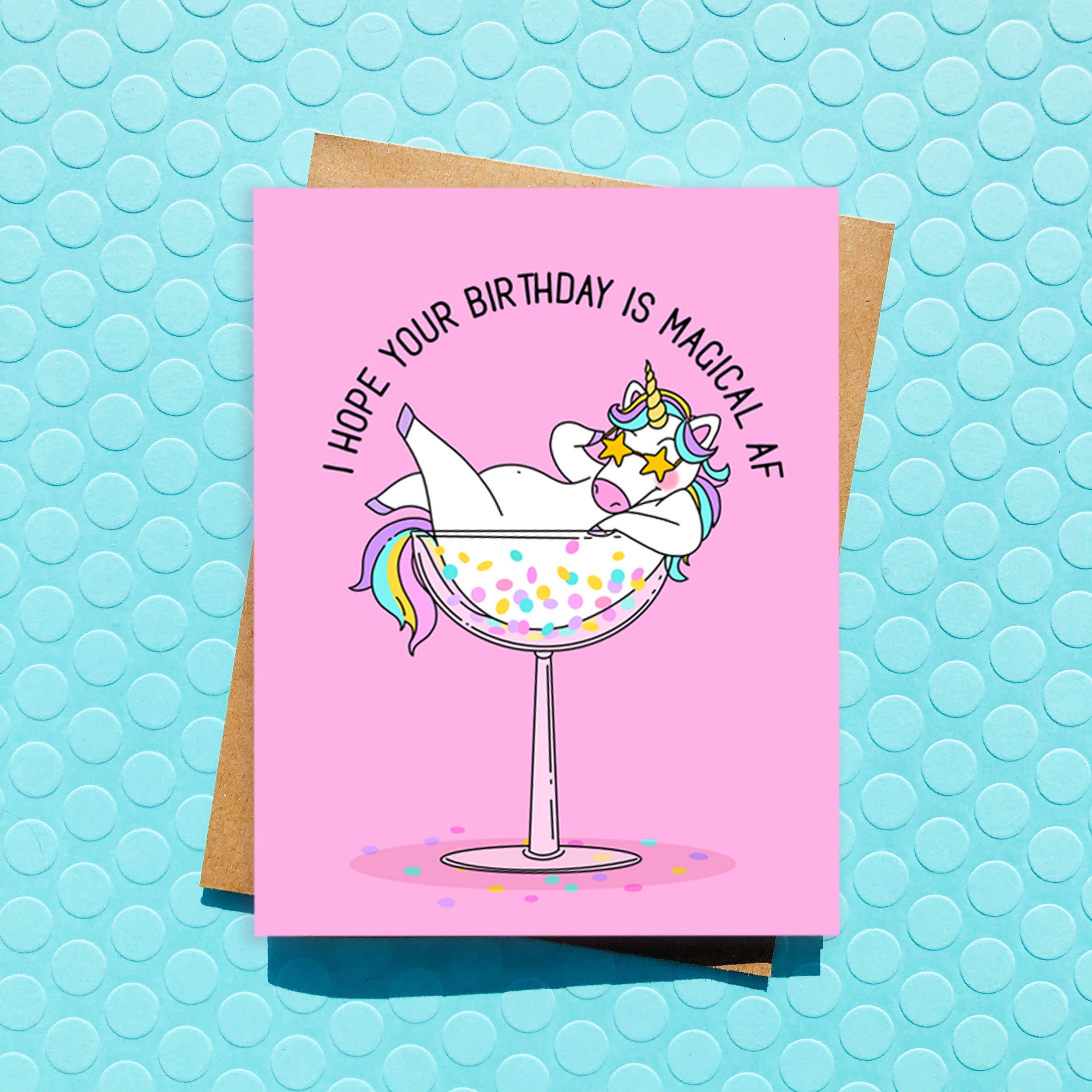 Magical AF Birthday - Unicorn Card