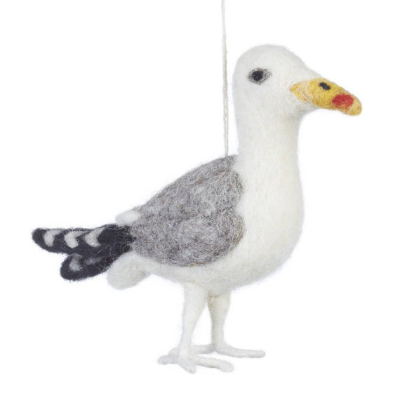 Handmade Needle Felt Hanging Seagull Decoration