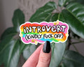Introvert Kindly Fuck Off Funny Introvert Sticker