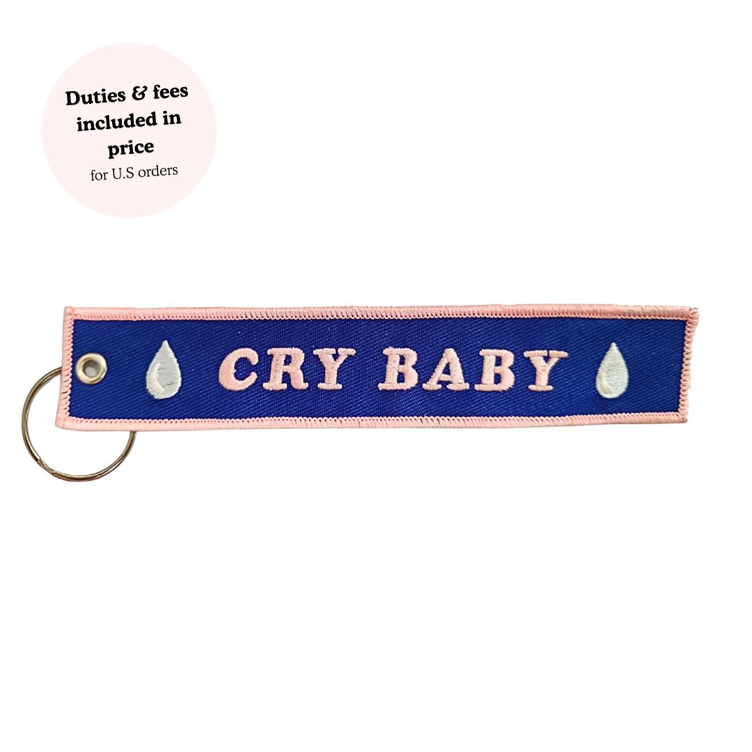 Cry Baby Embroidered Keychain