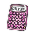Girl Math Calculator Sticker