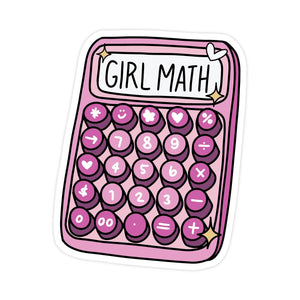 Girl Math Calculator Sticker