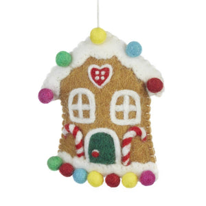 Handmade Felt Sweetshop House Christmas Tree Hanging Ornament