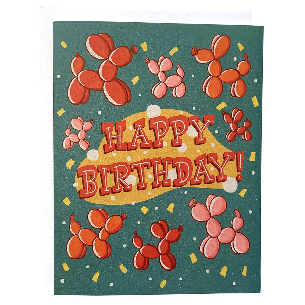 Balloon Animal Birthday Card: Please package WITH protective sleeves