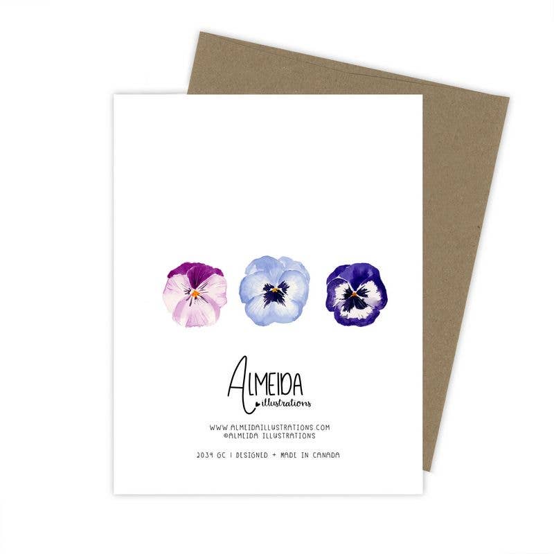 Thank You Pansies Flower Card