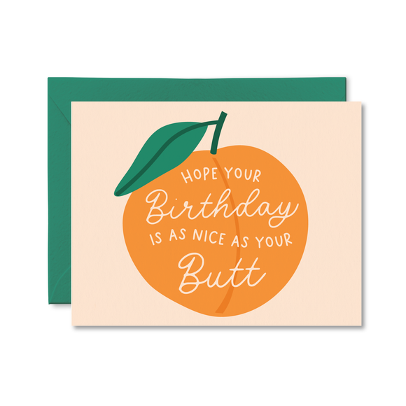 Birthday Butt Card Funny Birthday Card