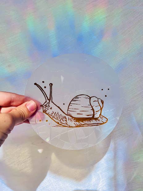 Snail Suncatcher, Window Sticker, Rainbow Maker