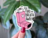 Funny Inhaler Vinyl Sticker Medical Humor Vinyl Sticker
