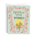 Lovebirds Wedding Congratulations Card