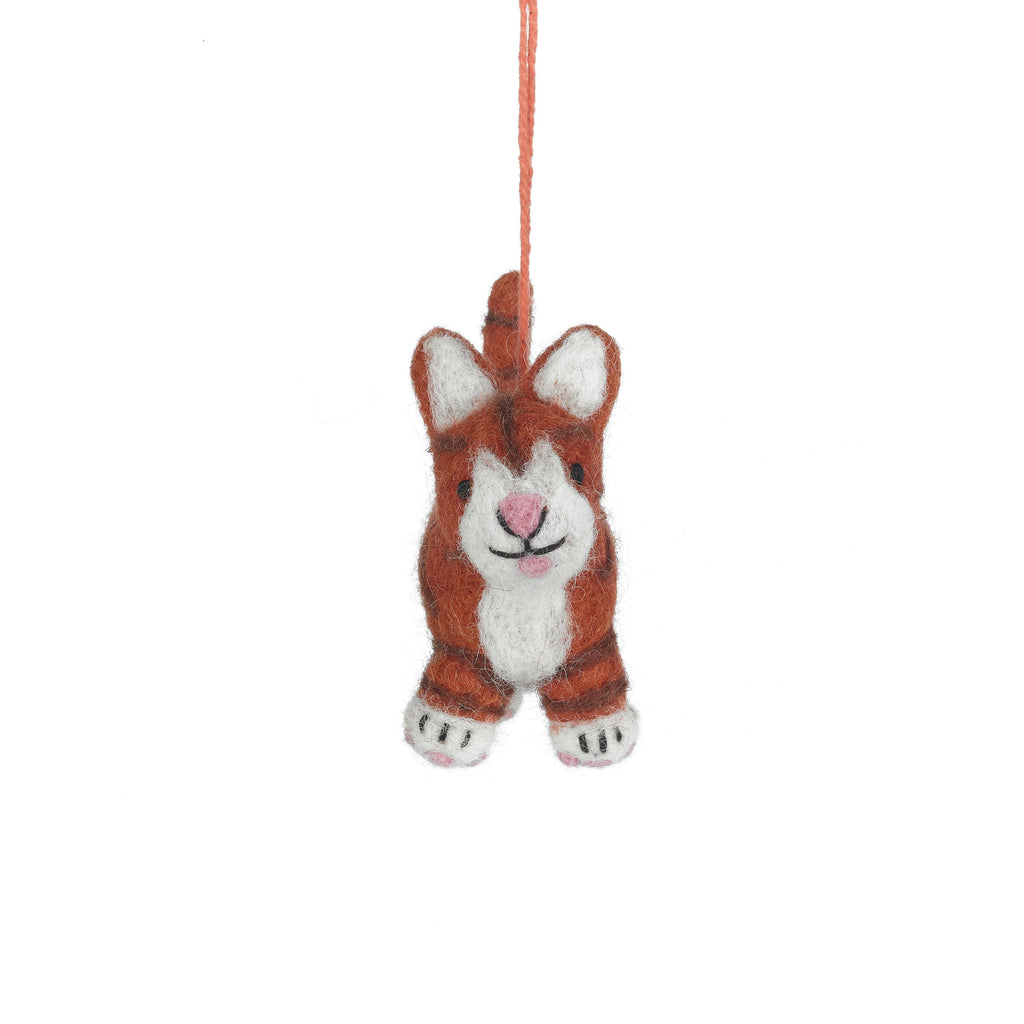 Handmade Felt Colin the Cat Hanging Decoration