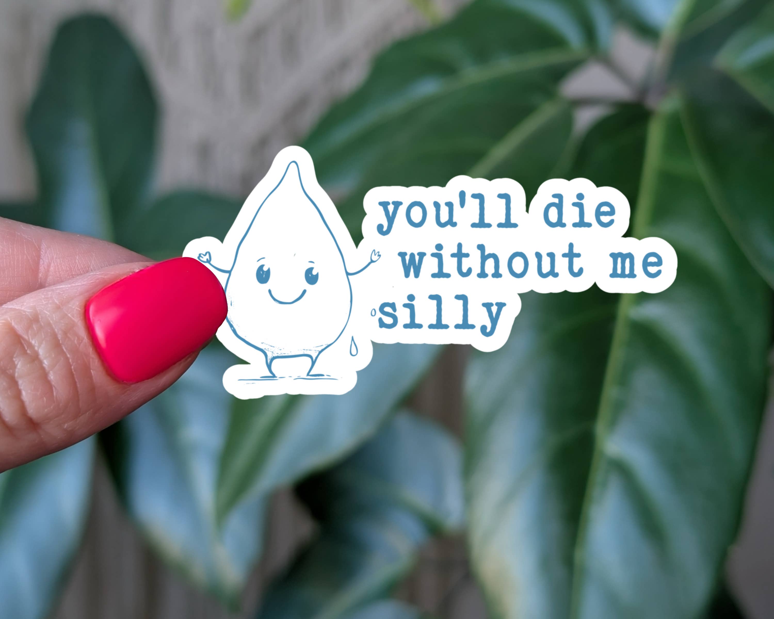 Cute Funny Hydration Reminder Sticker for Water Bottles