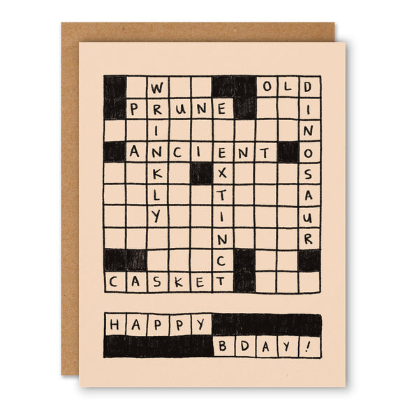 Crossword Birthday - Greeting Card