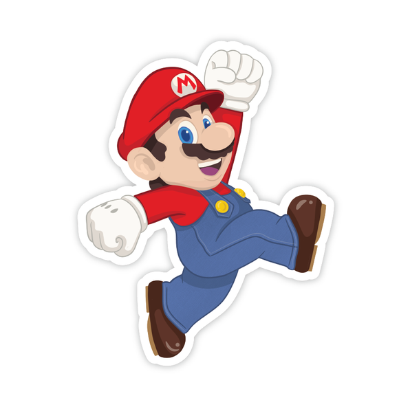 Super Retro Mario Vinyl Sticker
