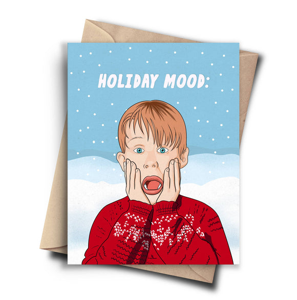Holiday Mood Christmas Card Funny Pop Culture Holiday Card