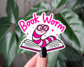 Book Worm Cute Reading Sticker