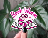 Book Worm Cute Reading Sticker