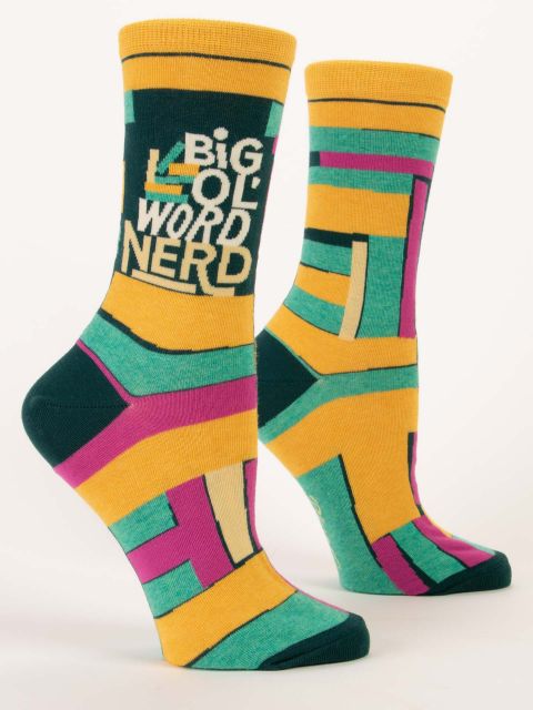 Blue Q Women’s Socks-Big Ol Word Nerd