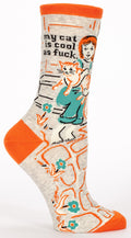 Blue Q Women’s Socks- My Cat Is Cool As Fuck