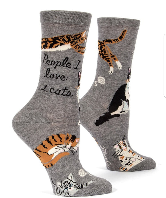 People I Love: Cats - Womens Crew Socks