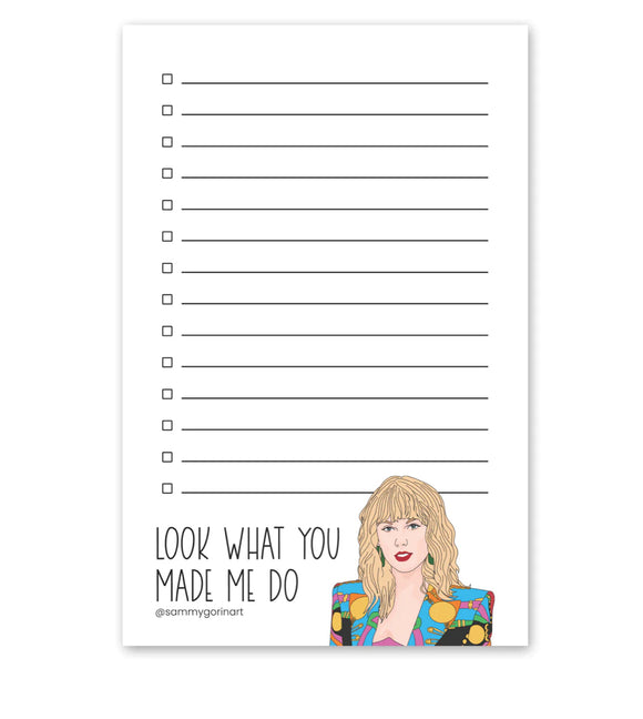 Look What You Made Me Do Taylor Swift Notepad