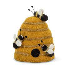 Felted Beehive decor