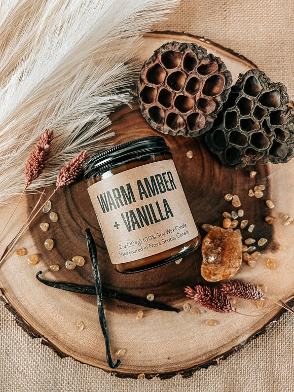 Warm Amber + Vanilla Lawrencetown Candle Co