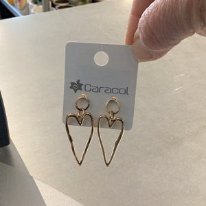 Wavy Heart Earrings -2452 GLD