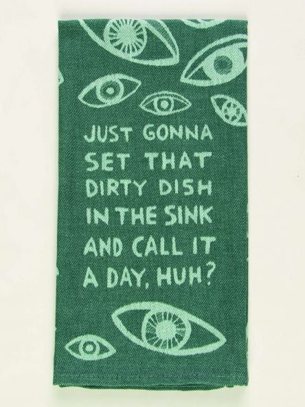 Dirty Dishes in the sink Dish Towel