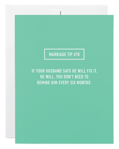 Card - Marriage Tip #78