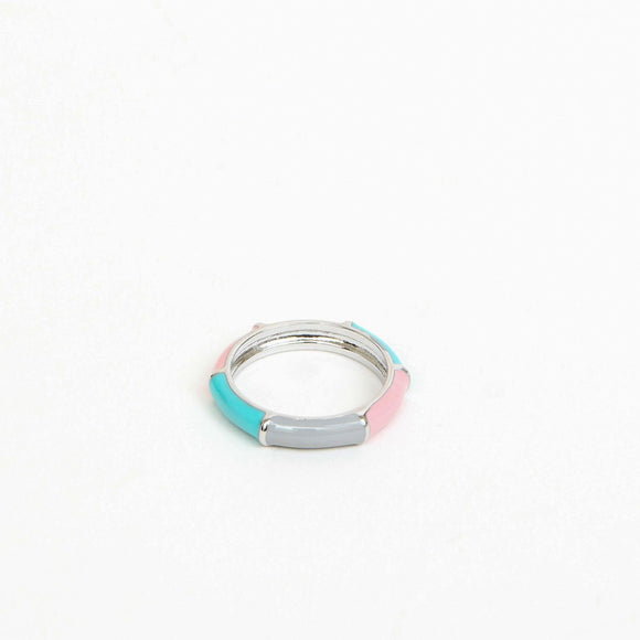 Caracol Pastel and Silver Ring - 4180 SLV