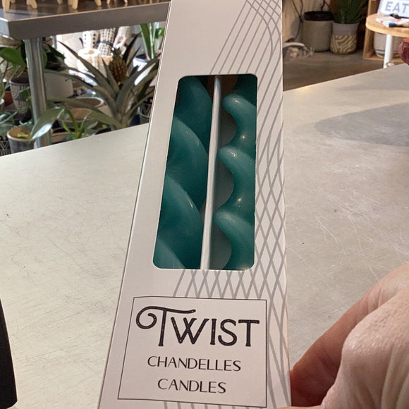 Twist Candles - Teal