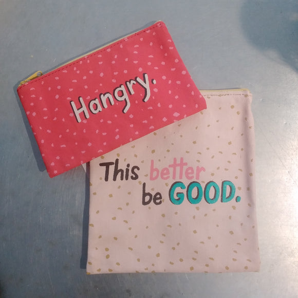 Snack Bag  Set of 2 -- Hangry