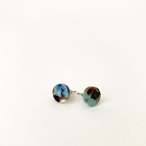 Turquoise Mix Coloured Dot Earrings - 2492 MXA