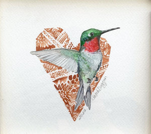 Ruby-throated Hummingbird Sarah Duggan Print