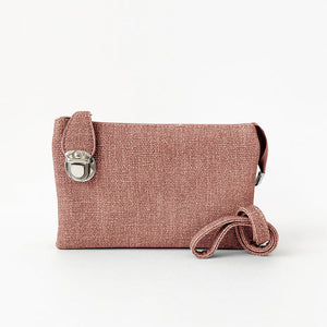 Crossbody Bag -- Pink Textured 7011-PNK-L