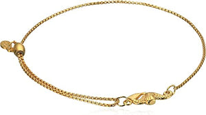 Gold Plated Pull Chain Bracelet - Seahorse