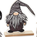 Black and White Wooden Gnomes