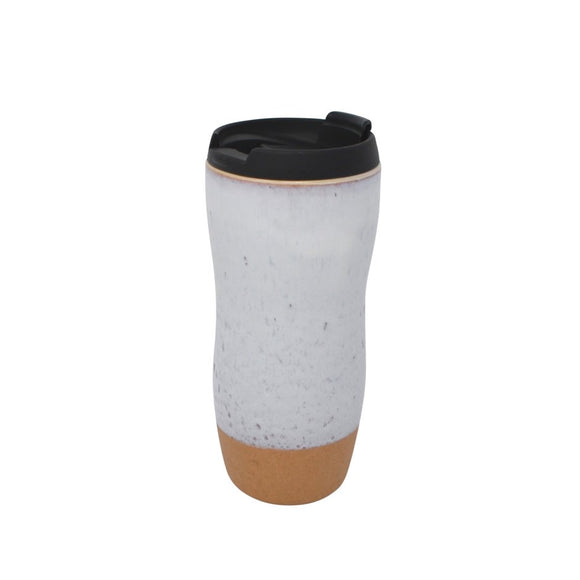 Pottery Style Travel Mug Tall - Latte